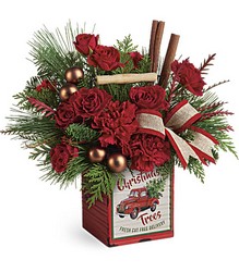 Teleflora's Merry Vintage Christmas Bouquet from Gilmore's Flower Shop in East Providence, RI
